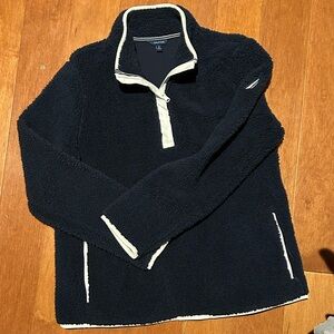 Nautica Women's New Fuzzy Quarter Zip Sweatshirt